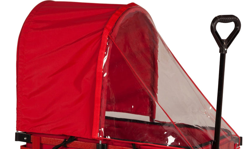 Millside Industries Weather Shield & Sun Canopy For Convertible Wagon Sleigh/Sled, Red/Clear D5