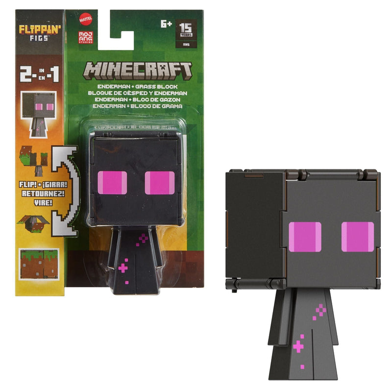 Minecraft Flippin' Figs Collectible Figures, Various Characters K0