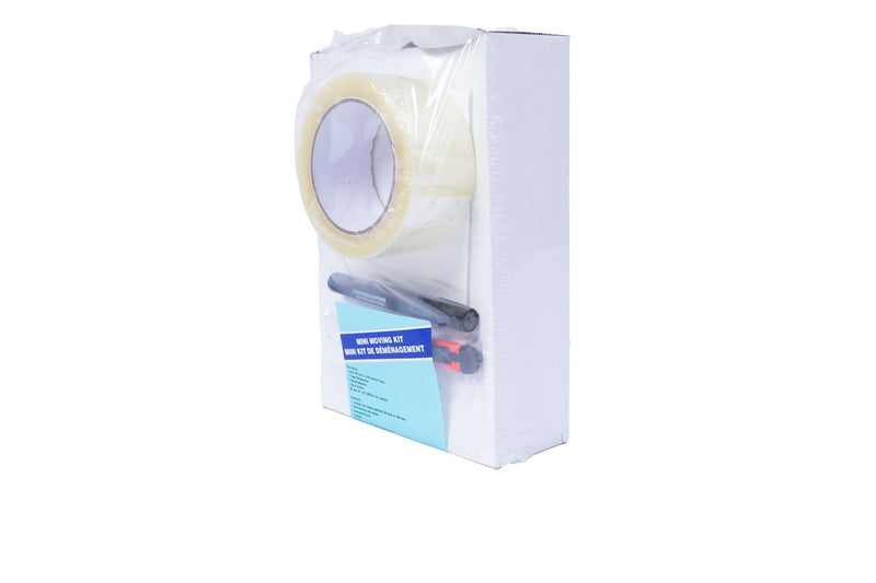 Mini Moving Kit with Box Cutter, Marker, Clear Packing Tape, Tape Gun & Box ID Labels T4