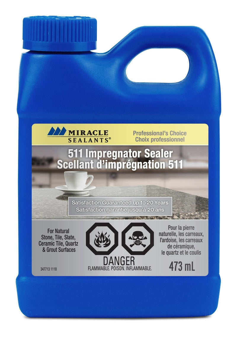 Miracle Sealants 511 Impregnator Sealer For Stone, Ceramic, Quartz, Granite, Clear, 473-mL V2