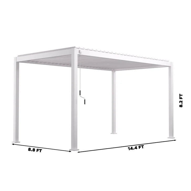 Mirador 8.8 ft. x 14.4 ft. Adjustable Louvered Aluminum Pergola X4