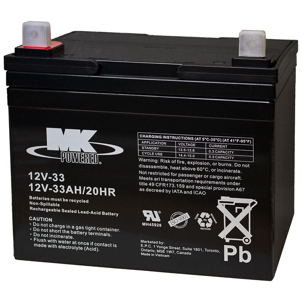 MK Battery 12-Volt 33 Ah Group Size U1 SLA Battery