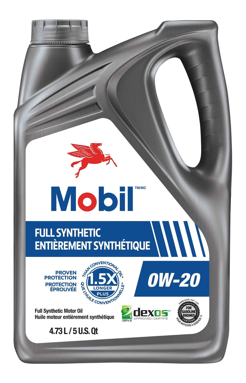 Mobil 0W20 Full Synthetic Engine/Motor Oil, 4.73-L W7