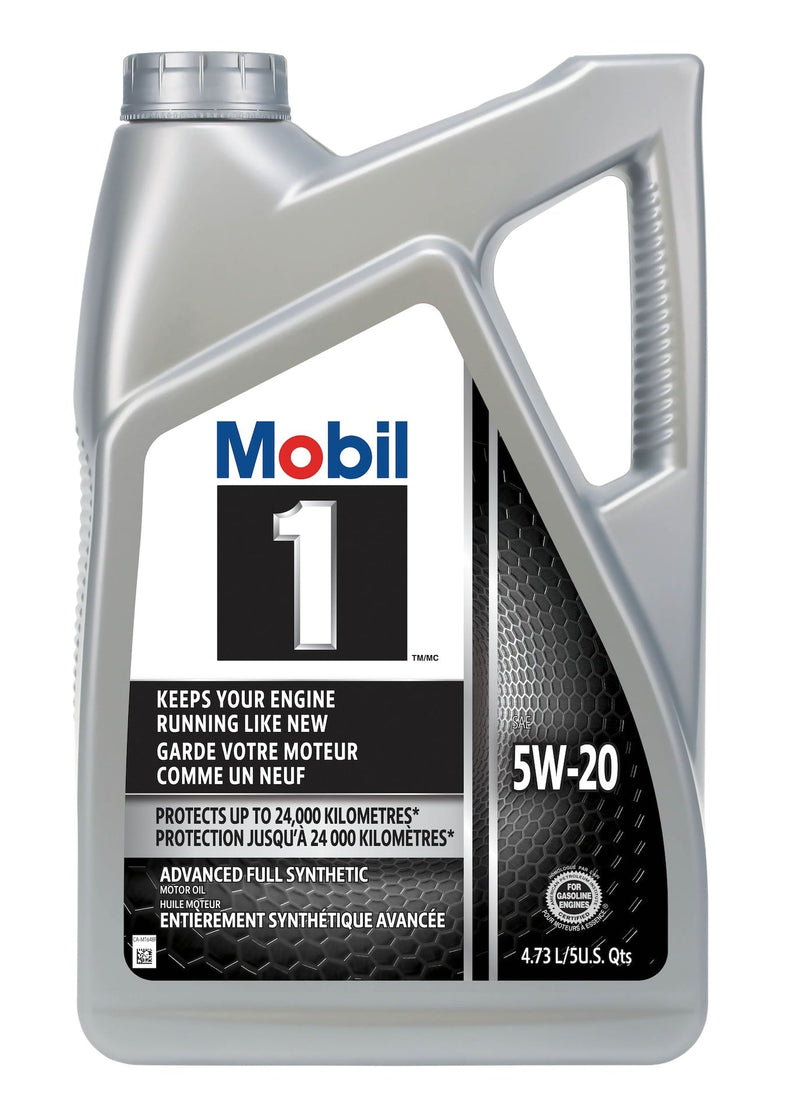Mobil 1 5W20 Synthetic Engine/Motor Oil Set, 4.73-L + 1-L X0