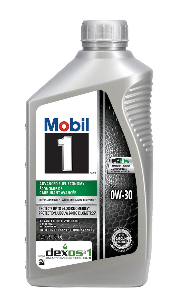 Mobil 1 Advanced Fuel Economy 0W30 Synthetic Engine/Motor Oil, 1-L N7