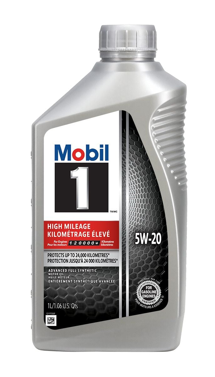 Mobil 1 High Mileage 5W20 Synthetic Engine/Motor Oil, 1-L L8