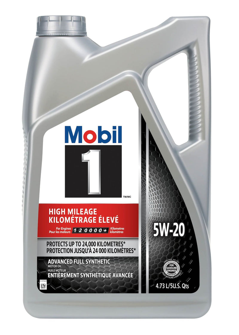 Mobil 1 High Mileage 5W20 Synthetic Engine/Motor Oil, 4.73-L X5