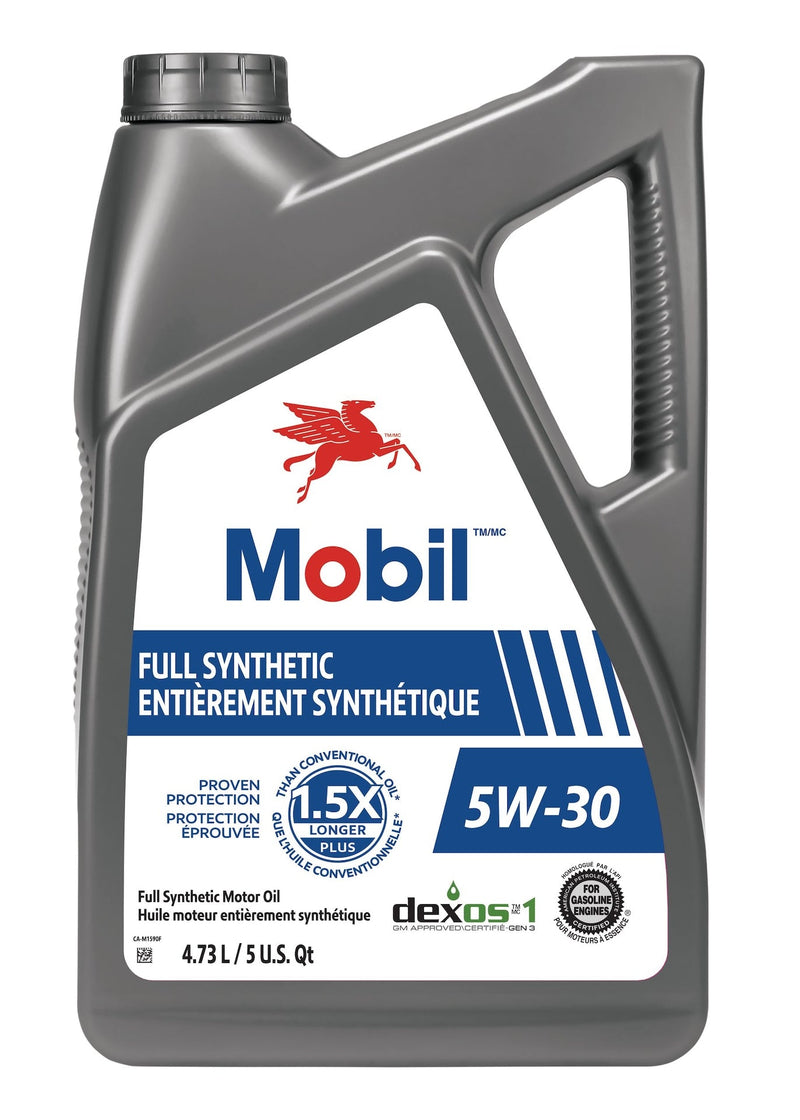 Mobil Full Synthetic 5W30 Engine/Motor Oil, 4.73-L C3
