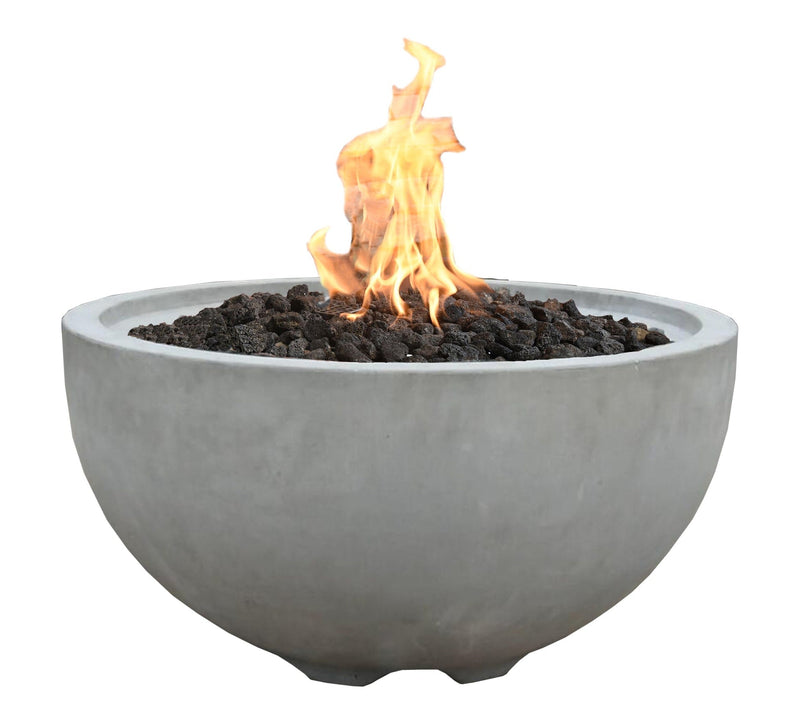 Modeno Nantucket Round Propane-Fueled Fire Bowl with Lava Rock & Canvas Cover, 40,000 BTUs, 14-in W7