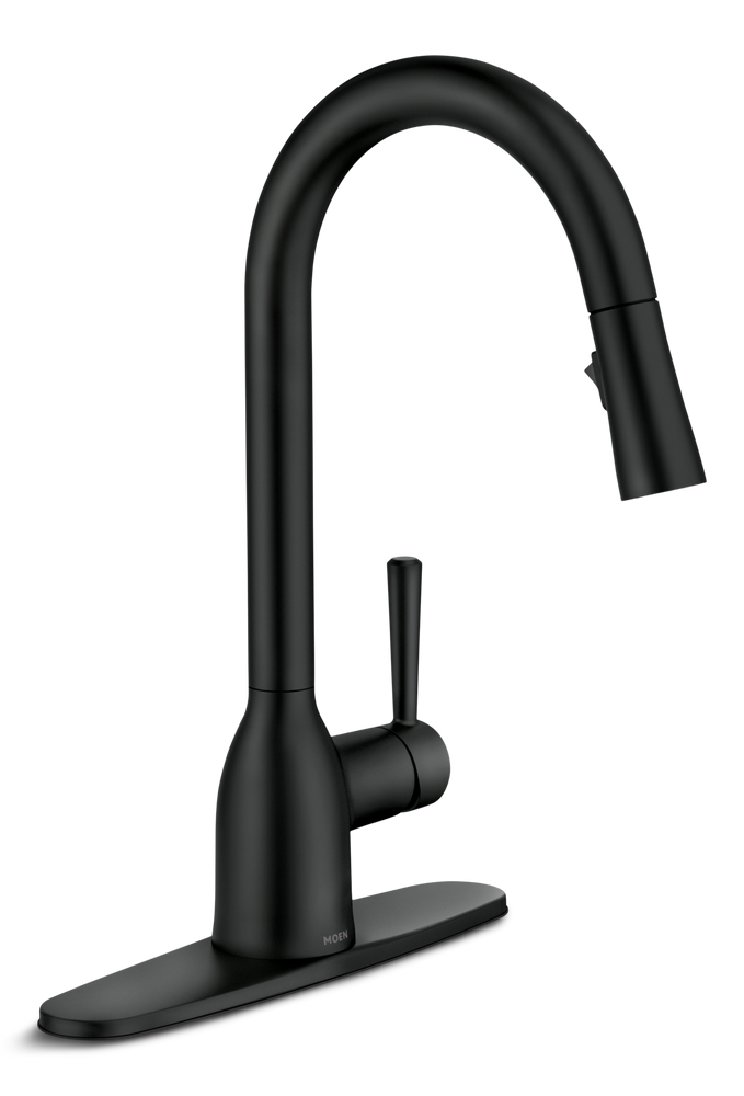 Moen Adler Single Handle Pull-Down Kitchen Faucet, Matte Black S2