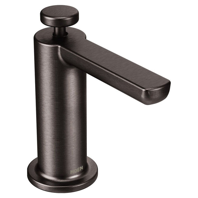 Moen Align Single Handle High Arc Modern Pull Down Kitchen Faucet with Power Clean, Black Stainless Steel F4