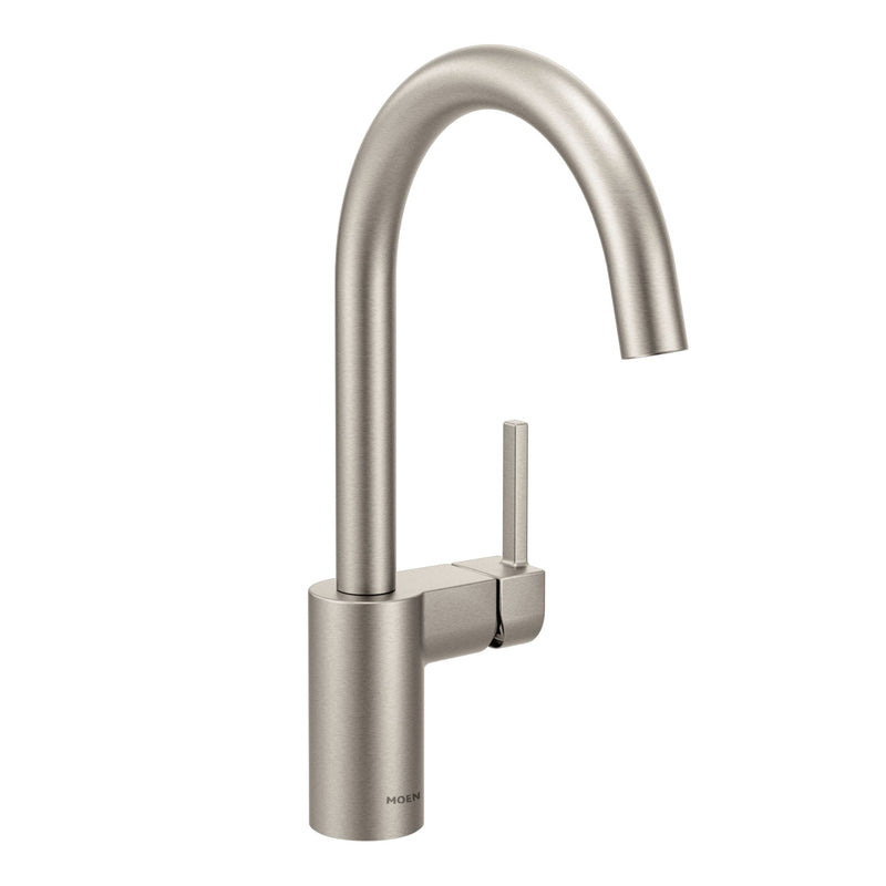 Moen Align Single Handle High Arc Modern Pull Down Sprayer Kitchen Faucet, Stainless Steel I3