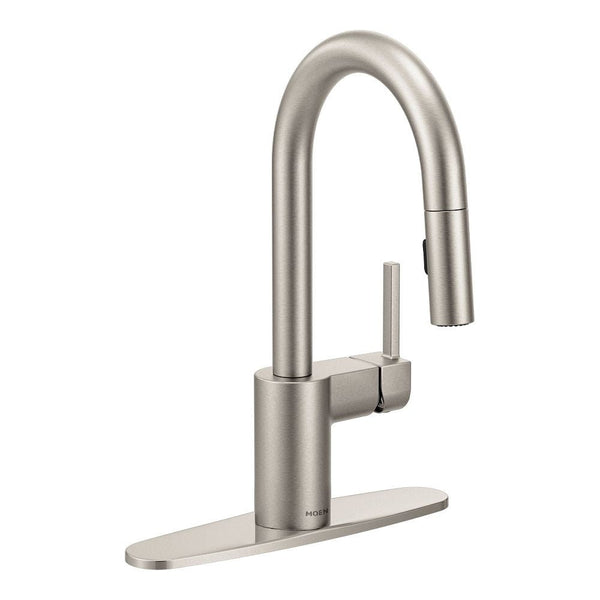 Moen Align Single Handle High Arc Pull Down Sprayer Kitchen Faucet, Stainless Steel V1