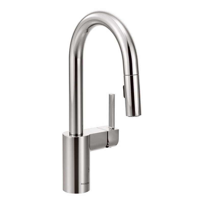 Moen Align Single Handle High Arc Pull Down Sprayer Kitchen Faucet with Power Clean, Chrome K0