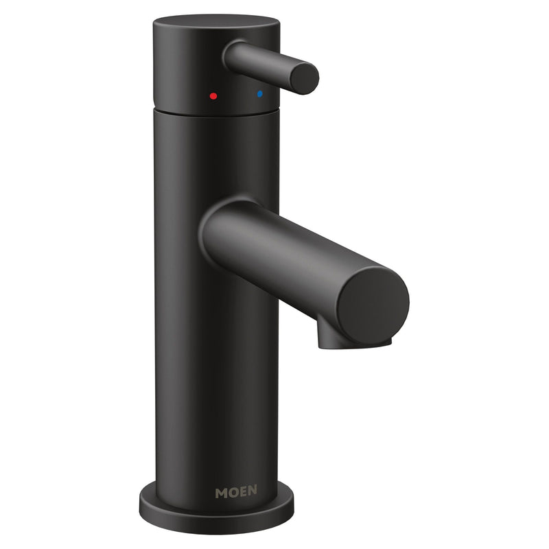 Moen Align Single Handle Single Hole Bathroom Sink Faucet, Matte Black D3