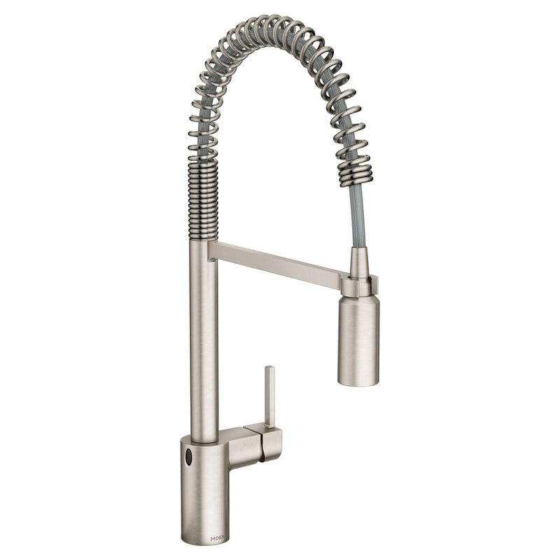 Moen Align Single Handle Touchless Pull Down Sprayer Kitchen Faucet with MotionSense, Stainless Steel T0