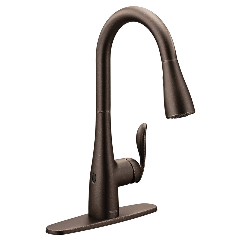 Moen Arbor MotionSense 1-Handle Pulldown Kitchen Faucet, Oil Rubbed Bronze W4