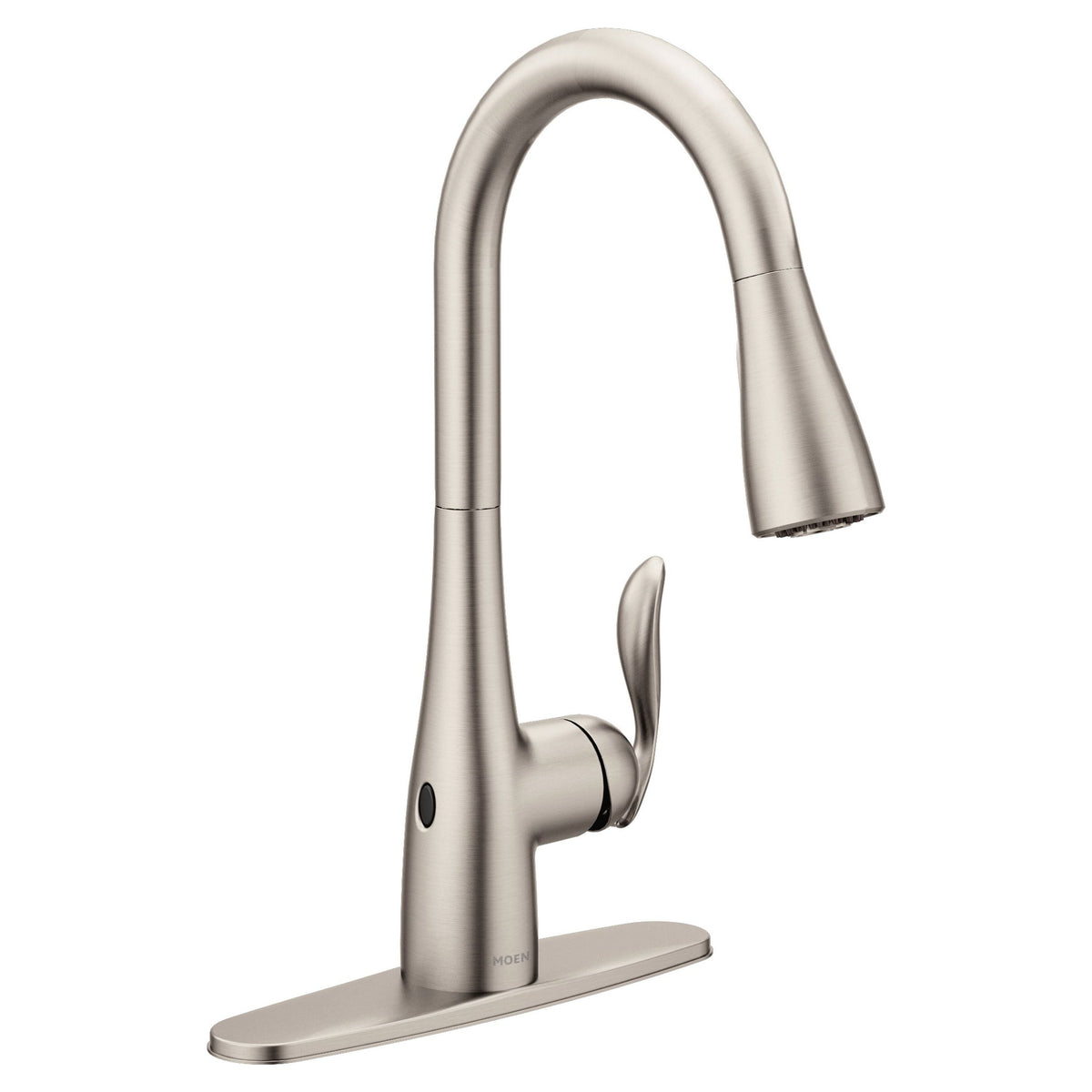 Moen Arbor Single Handle Touchless Pull Down Spot-Resist Sprayer Kitchen Faucet with MotionSense & Power Clean, Stainless Steel