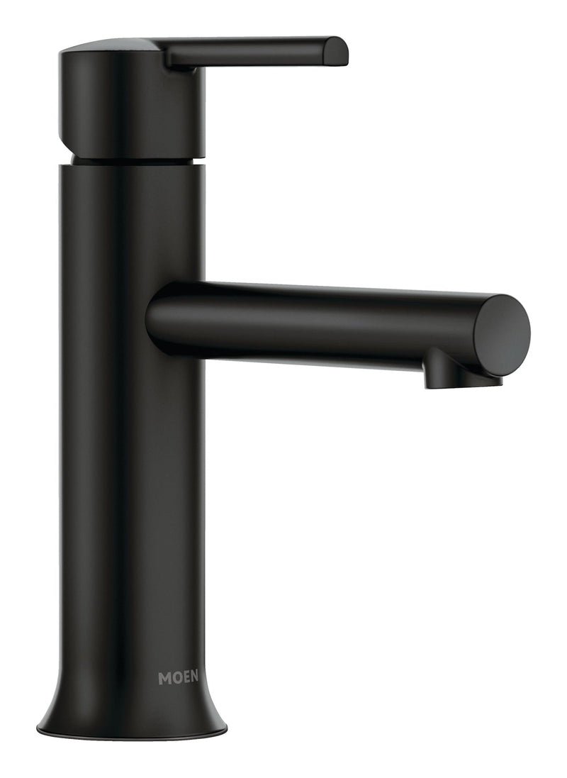Moen Arlys Single Handle Bathroom Faucet, Matte Black W8