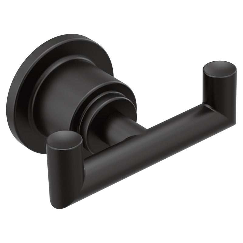Moen Arris Modern Double Robe Hook, Matte Black G7
