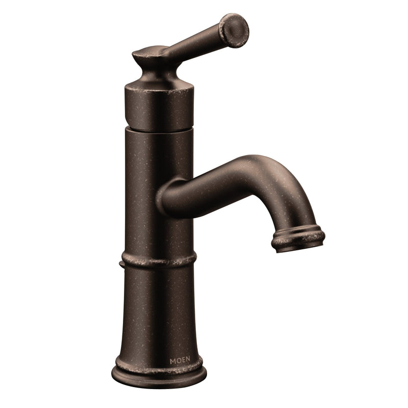 Moen Belfield Single Handle High Arc Single Hole Bathroom Sink Faucet, WaterSense Certified, Oil Rubbed Bronze O0
