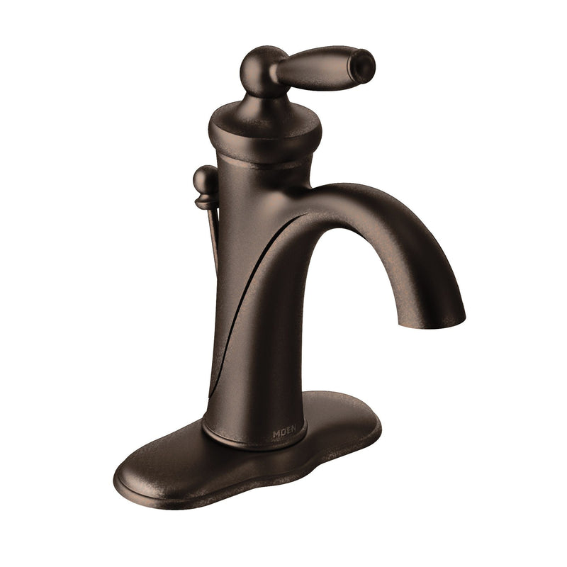 Moen Brantford Single Handle High Arc Single Hole Bathroom Sink Faucet, WaterSense Certified, Oil Rubbed Bronze S3