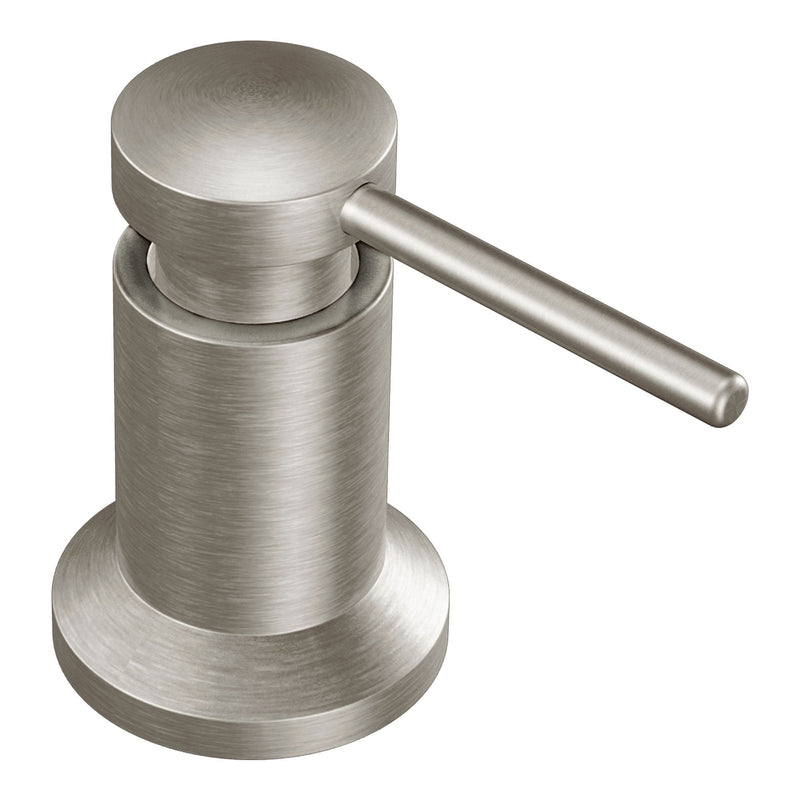 Moen Core Deck Mounted Kitchen Soap Dispenser with Refillable Bottle, Spot Resist Stainless Steel U1