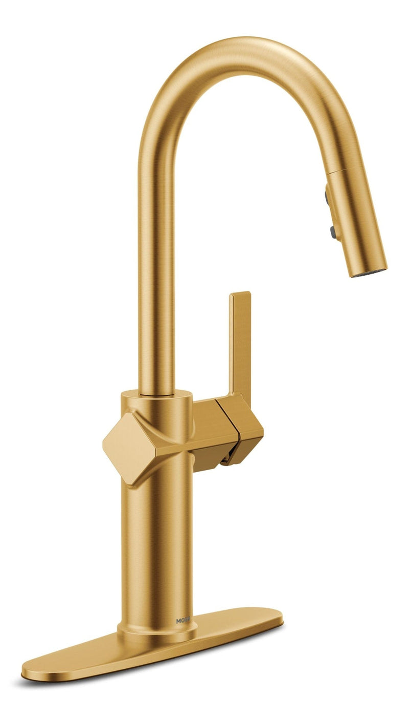 Moen Joric 1-Handle Pull-Down Kitchen Faucet, Brushed Gold S9