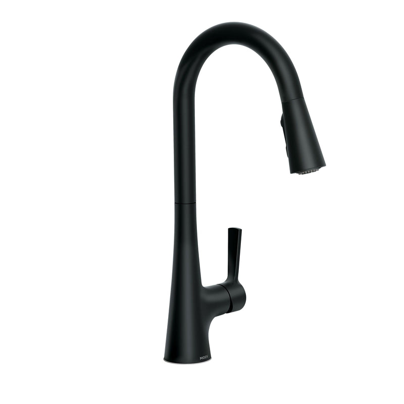 Moen Mikah 1-Handle Pull Down Kitchen Faucet, Matte Black R9