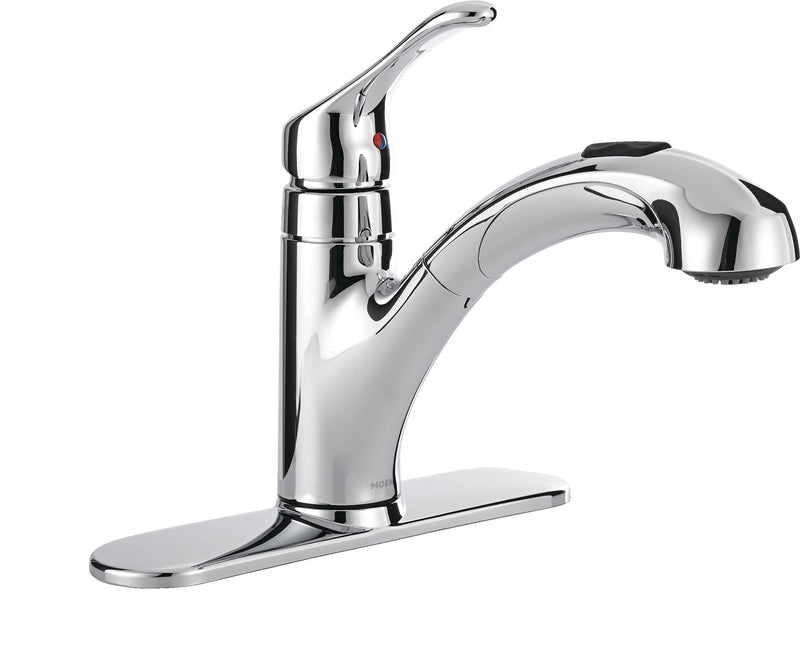 Moen Renzo Single-Handle Pull-Out Kitchen Faucet, Chrome I9