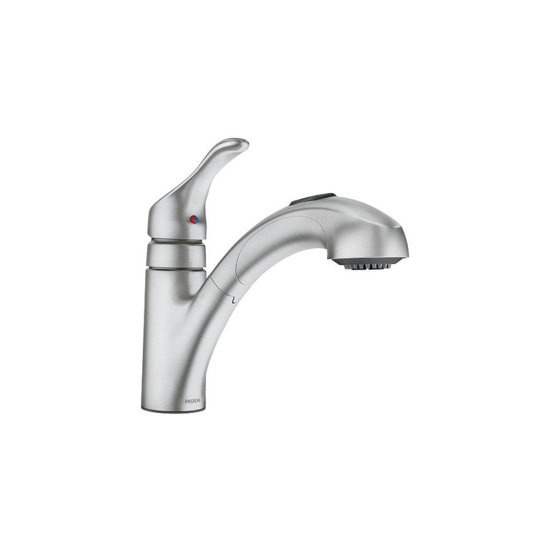 Moen Renzo Single-Handle Pull-Out Kitchen Faucet, Spot Resist Stainless F3