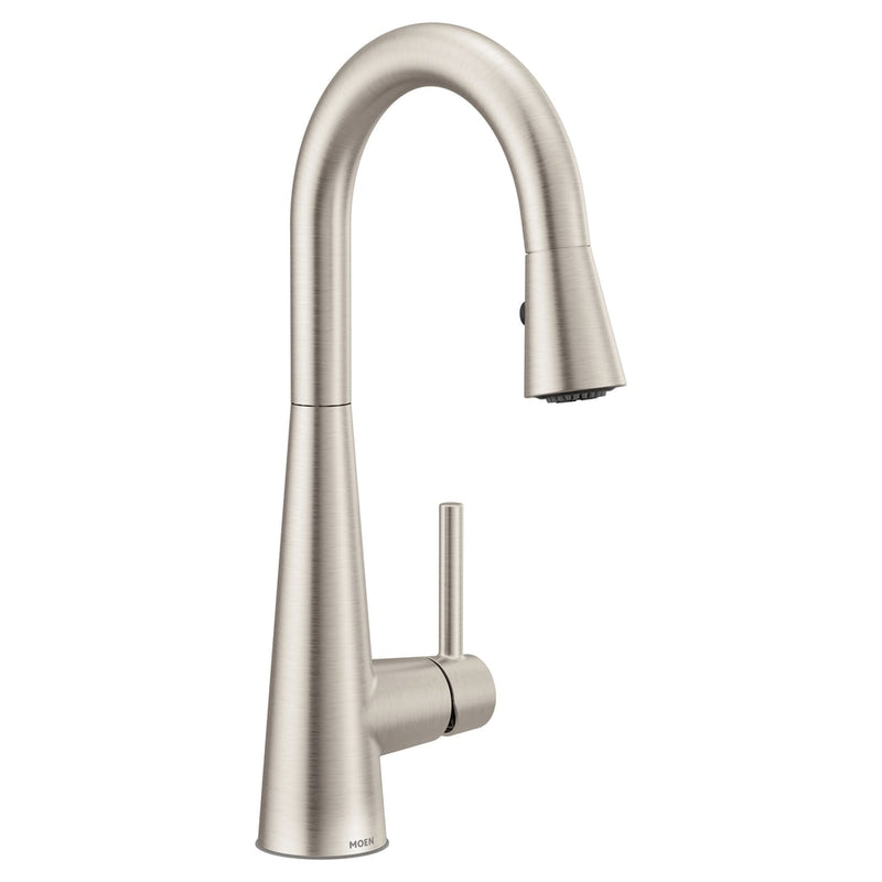 Moen Sleek Single Handle High Arc Pull Down Spot-Resist Kitchen Faucet, Stainless Steel X1