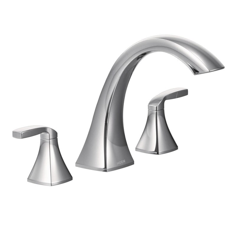 Moen Voss 2-Handle Deck Mount Roman Tub Faucet Trim Kit, Valve Required, Chrome J4