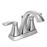 Moen Voss Double Handle High Arc 4-in Centerset Bathroom Sink Faucet, Chrome