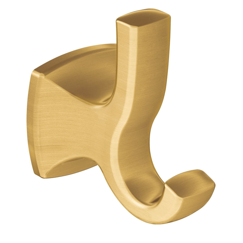 Moen Voss Double Robe Hook, Brushed Gold L8