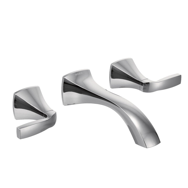 Moen Voss Two-Handle Wall Mount Bathroom Faucet Trim Kit (Valve Required), Chrome T5