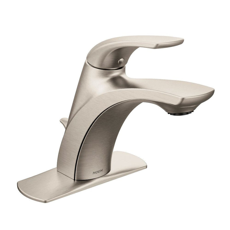 Moen Zarina Single Handle Bathroom Faucet, Spot Resist Brushed Nickel X5