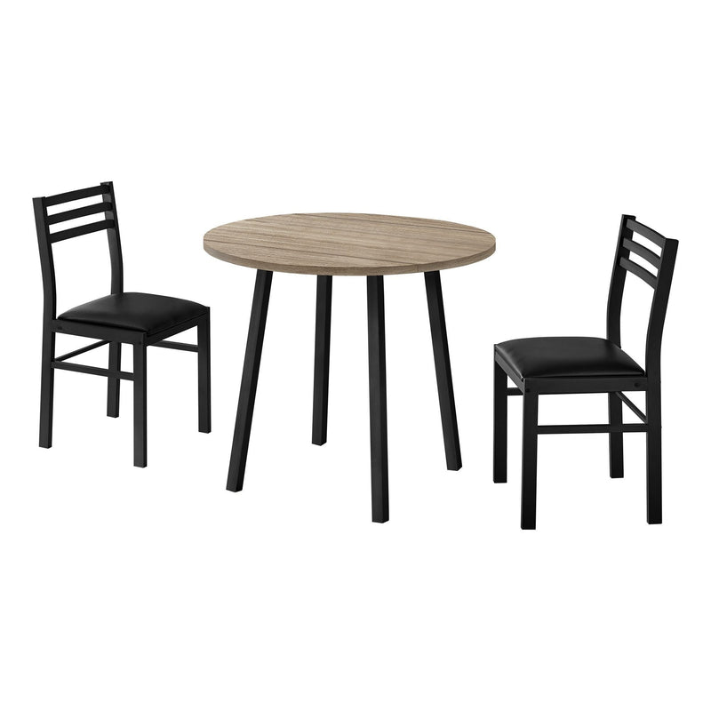 Monarch Specialties Dining Set, Taupe, 3-pc Z9