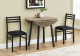Monarch Specialties Dining Set, Taupe, 3-pc