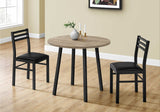 Monarch Specialties Dining Set, Taupe, 3-pc