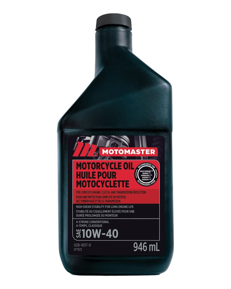 MotoMaster 10W40 4-Stroke Motorcycle Oil, 946-mL P2