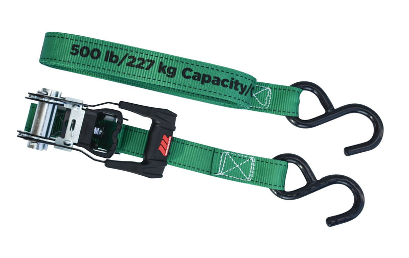 MotoMaster 1,500-lb Ratchet Tie-Down Straps, with Padded Handle, 1-in x 14-ft, (2.5 cm x 4.3 m), 4-pk J0