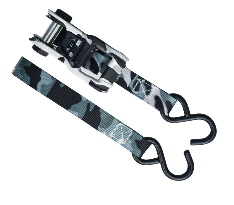 MotoMaster 1,500-lb Snow Camo Ratchet Tie Down, 1-in x 10-ft, 2-pk Q0