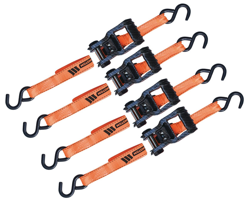 MotoMaster 3,000-lb Heavy Duty Ratchet Tie Down Strap, 1.25-in x 14-ft, 4-pk O1