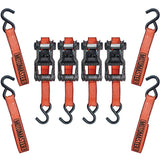 MotoMaster 3,000-lb Heavy Duty Ratchet Tie Down Strap, 1.25-in x 14-ft, 4-pk