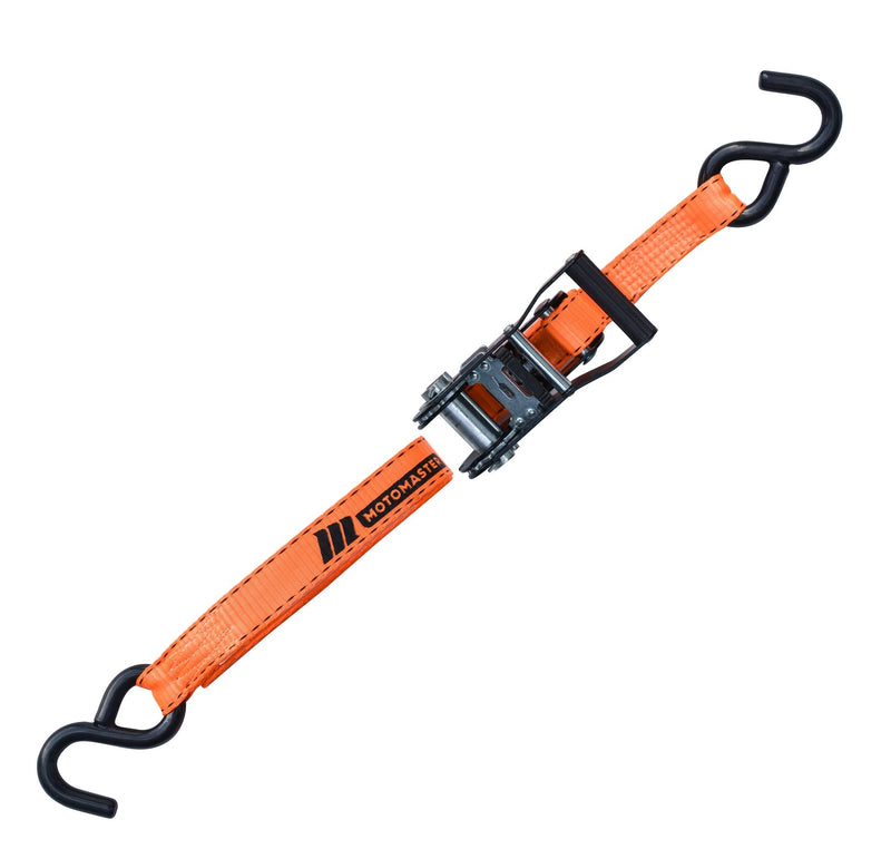 MotoMaster 3,000-lb Heavy Duty Ratchet Tie Down Strap, Non-Padded, 1-in x 14-ft N0