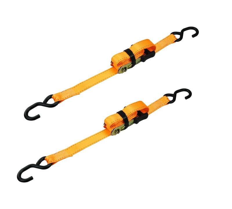 MotoMaster 3,000-lb Heavy-Duty Sliding Ratchet Tie Down Straps, 1.25-in x 8-ft, 2-pk M2