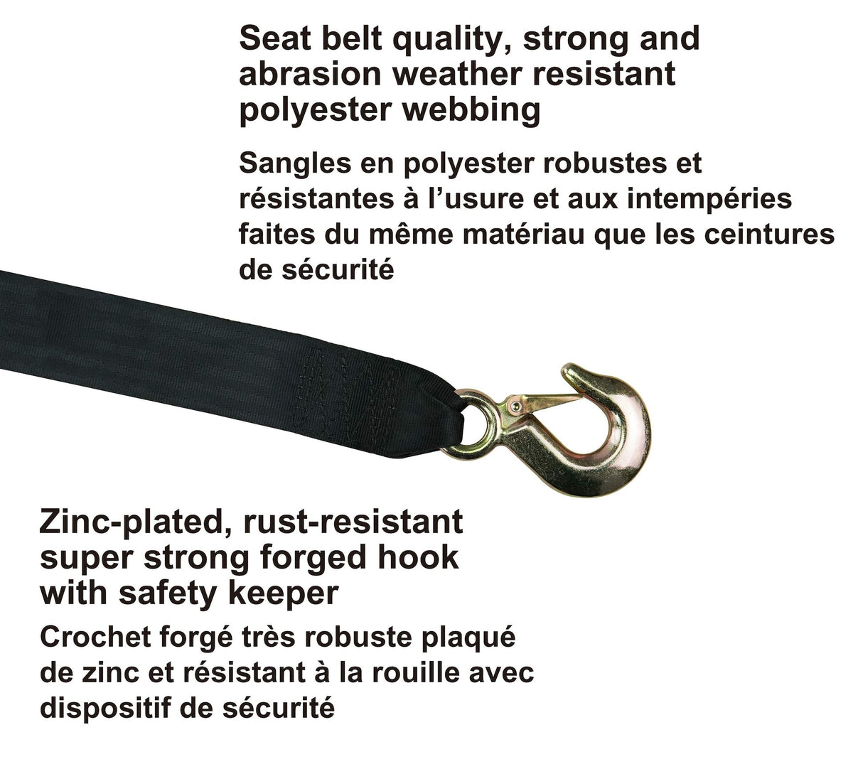 MotoMaster 3,000-lb Marine Winch Strap, 2-in x 20-ft