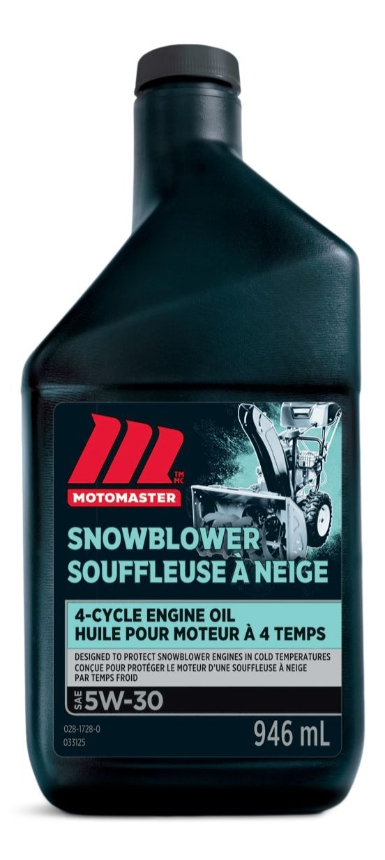 MotoMaster 4-Stroke Snowblower/Snowthrower Oil 5W30, 946-mL M9