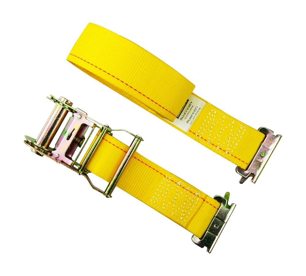 MotoMaster 4,000-lb Commercial Ratchet Tie Down Strap, with E-Fitting, 2-in x 12-ft